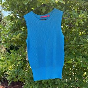 Anne Klein Bright Blue Sleeveless Knit Tank